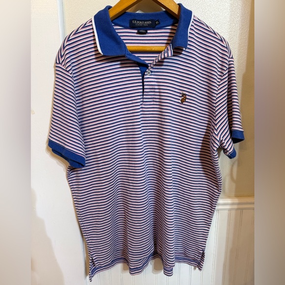 U.S. Polo Assn. Other - U.S. Polo Assn. Navy and White Striped Polo Shirt